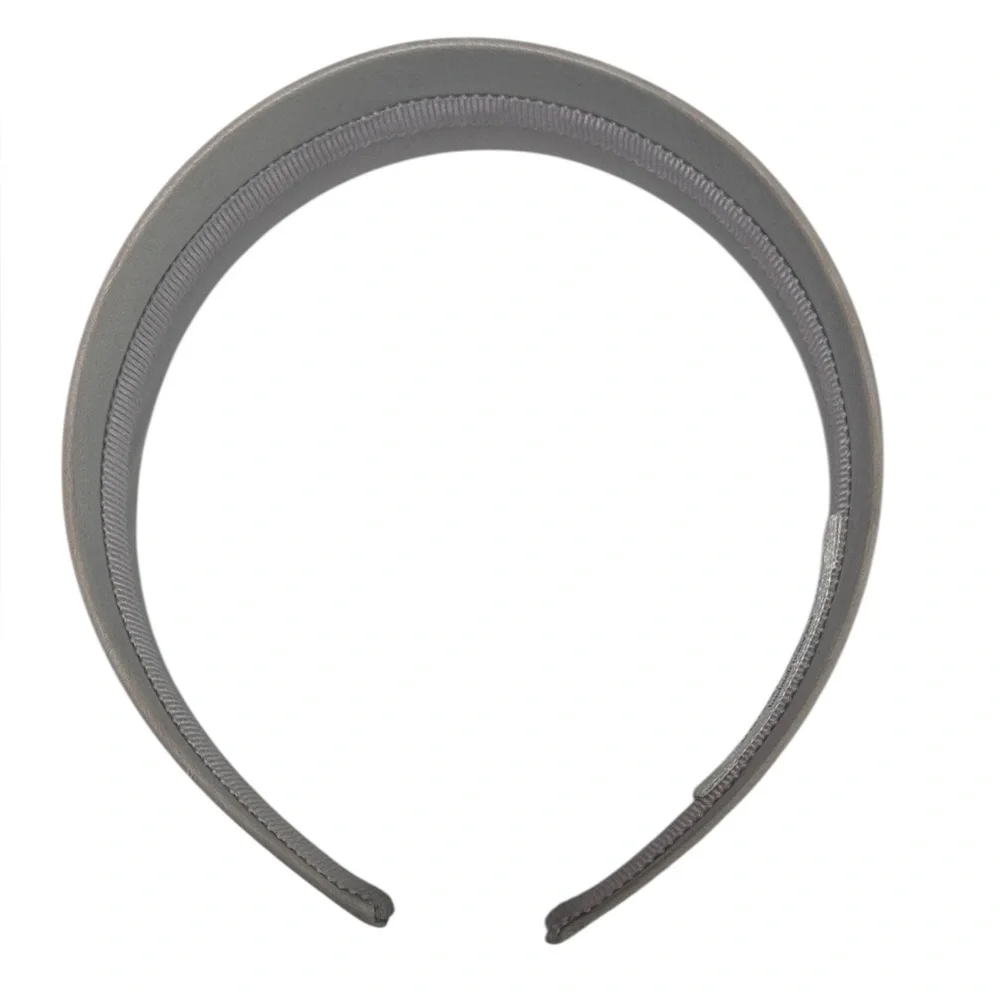 Jennifer Behr Layla Luxurious Satin Headband in a Neutral Oyster Color- O/S